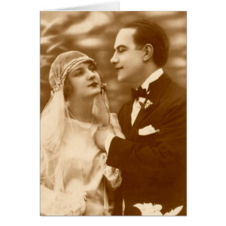 Lovely Vintage Antique Bride and Groom Cards, Gift
