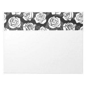 Lovely Vintage black and white roses Notepad