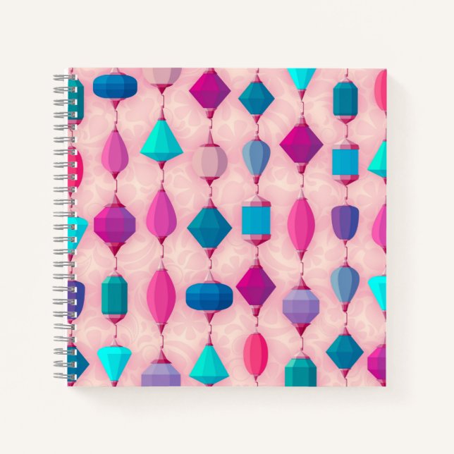 Lovely Vintage Jewels Precious Stones Pattern | Notebook (Front)