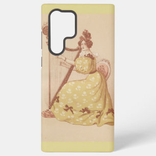 Lovely Vintage Lady Playing Music On A Harp Samsung Galaxy Case