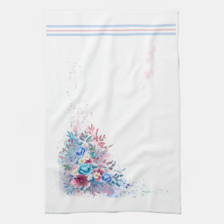 Lovely Watercolor Floral  Kitchen Towel