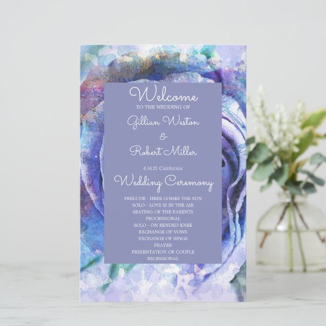 Lovely Watercolor Rose (Standing Front)