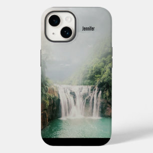 Lovely Waterfall in a Mountain Forest iPhone 14 Case
