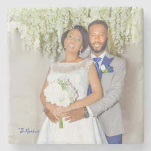 Lovely Wedding Photo Stone Coaster