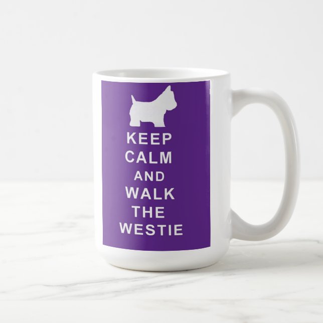 Lovely Westie Keep Calm Walk Westie Mug Birthday (Right)