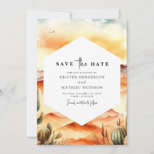 Lovely Whimsical Cactus Wedding Save The Date