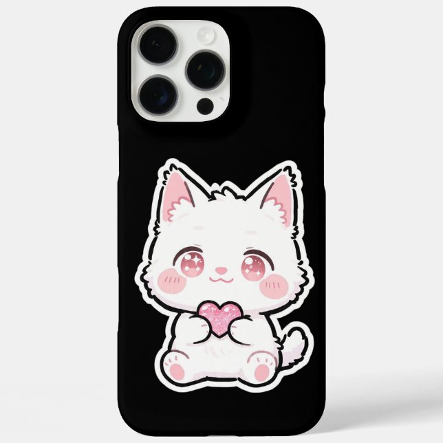 Lovely White Cat Case-Mate iPhone Case (Back)
