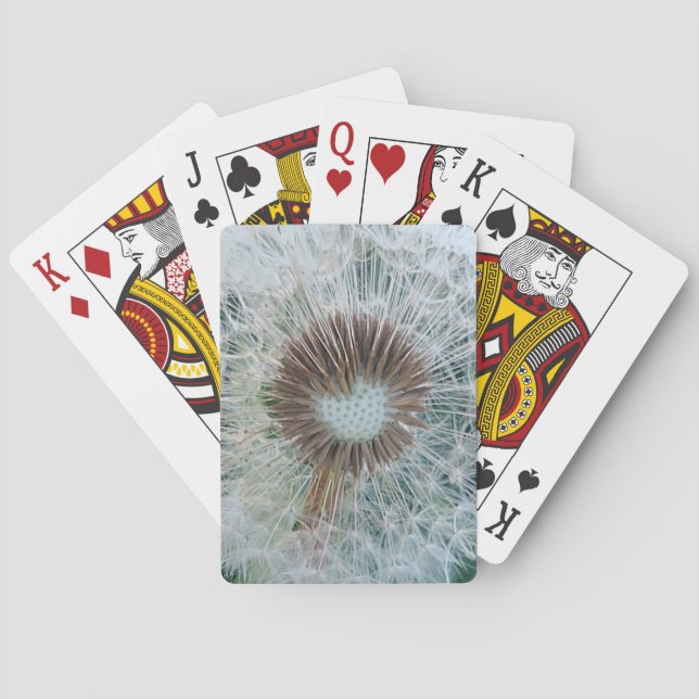 Lovely White Dandelion Playing Cards (Back)