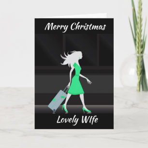 **LOVELY WIFE** MERRY CHRISTMAS HOLIDAY CARD