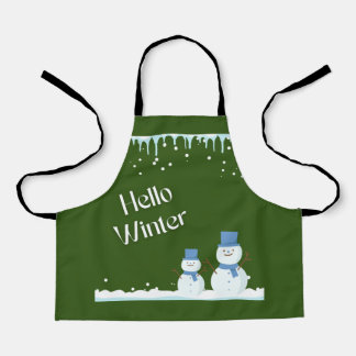 lovely winter world apron