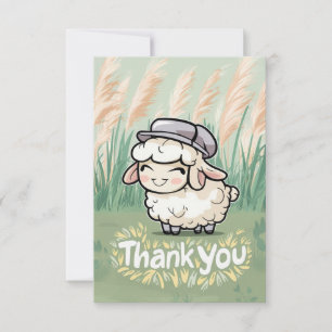Lovely Wishes Sheep Thank You Card