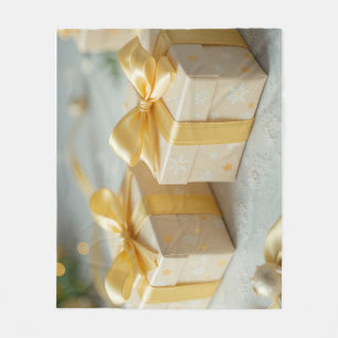 lovely yellow gift box  fleece blanket