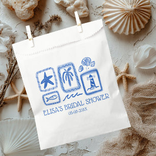 LoveNotes from Sea Modern CUSTOM Bridal Shower Favour Bag