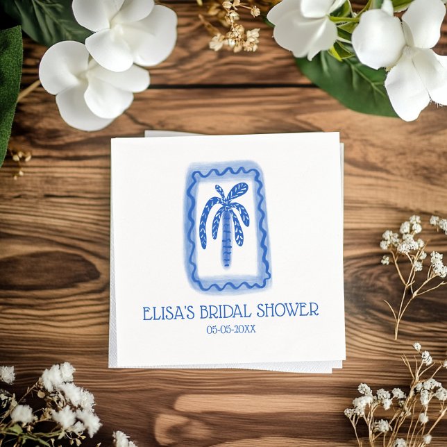 LoveNotes from Sea Palm Tree CUSTOM Bridal Shower Napkin (LoveNotes from Sea Palm Tree CUSTOM Bridal Shower Napkins
)