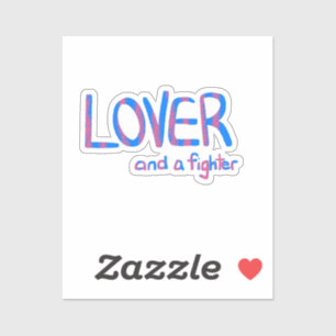 Lover and a fighter in blue and pink