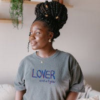 Lover and a fighter in blue and pink