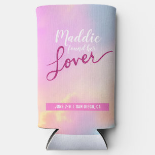 Lover Bachelorette Can Cooler Custom