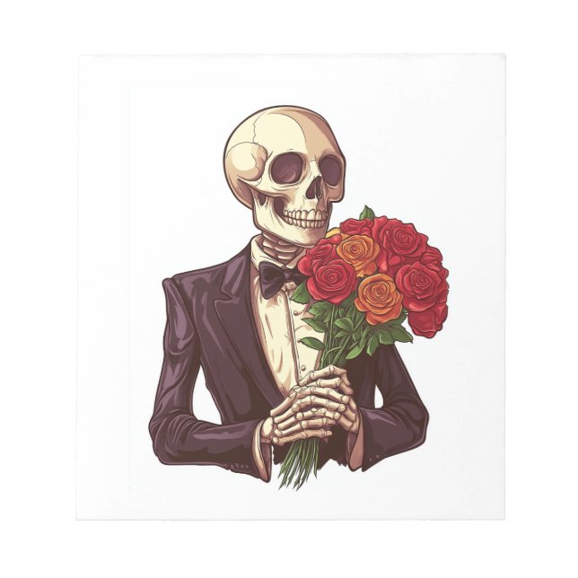Lover Bones � Funny Romantic Skeleton Notepad (Front)