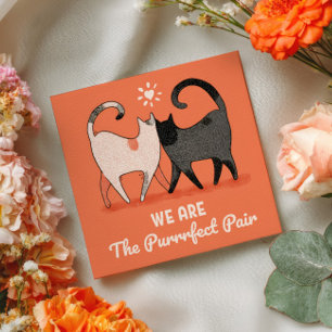 Lover Cats Perfect Pair Cute& Funny Valentine's Card