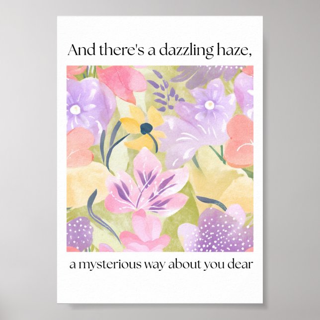 Lover Floral Lyrics Poster (Front)