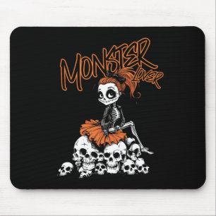Lover Fun Skeleton Ghoul Cute Vintage Halloween 1  Mouse Pad