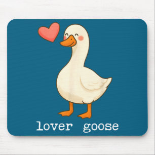 Lover Goose And Fighter Goose, Funny Couple Goose Mouse Pad