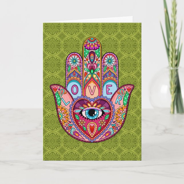 Lover Hamsa Greeting Card (Front)