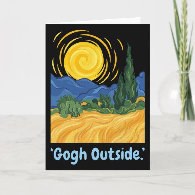 Lover Nature Inspirational Starry Night Gogh Outsi Card (Front)