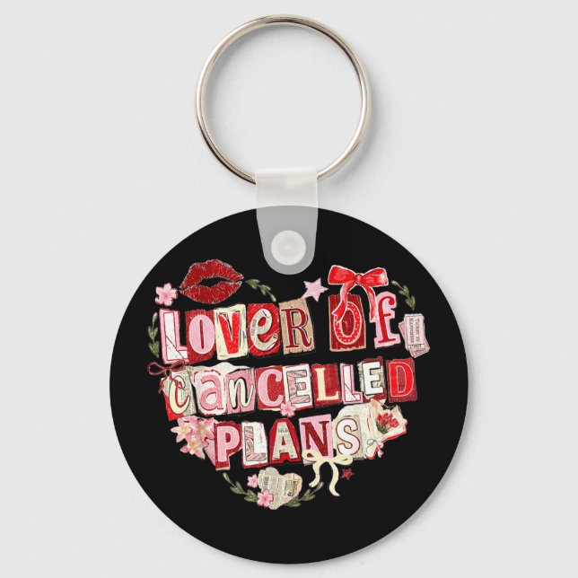 Lover of cancelled plans funny introvert design cu keychain (Front)