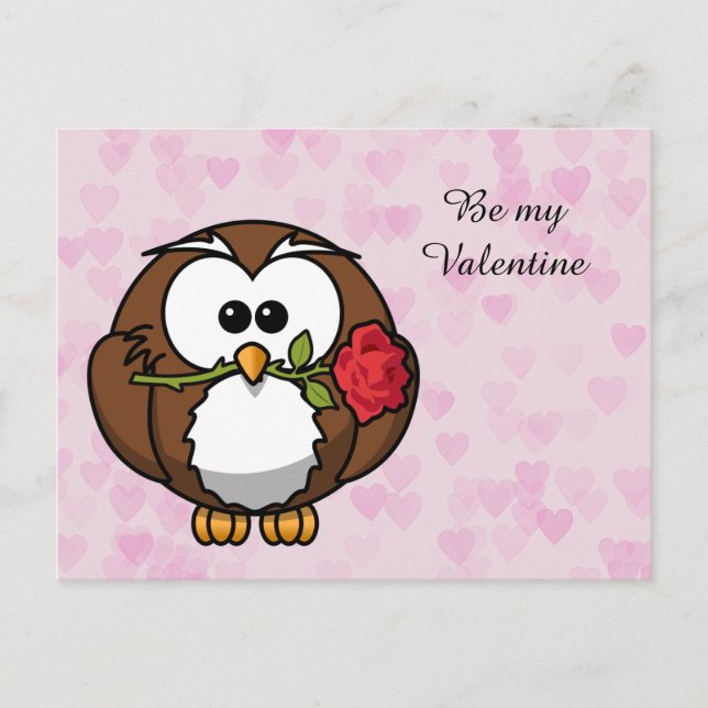 lover owl holiday postcard (Front)