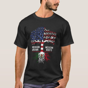 Lover Proud Us American Grown Mexican Roots Mexico T-Shirt