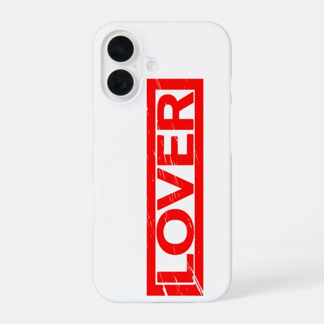 Lover Stamp iPhone 16 Case (Back)