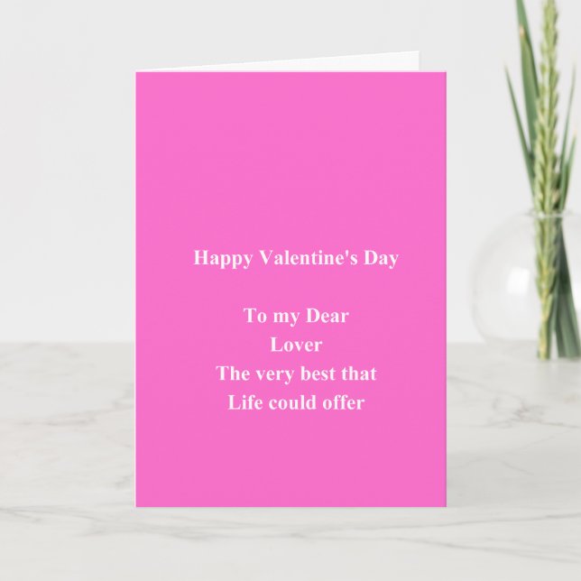 Lover Valentine&#x27;s day Holiday Card (Front)