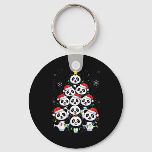 Lover Xmas Panda Christmas Tree  Keychain