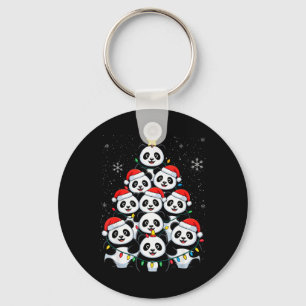 Lover Xmas Panda Christmas Tree T Shirt Keychain