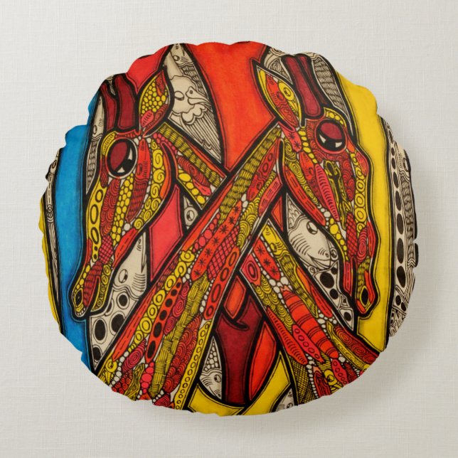 Lovers 2013 round pillow (Front)