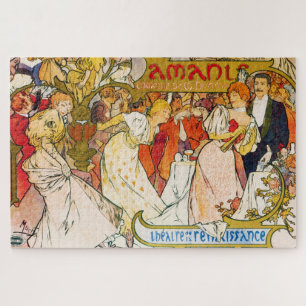 Lovers, Alphonse Mucha Jigsaw Puzzle