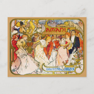 Lovers, Alphonse Mucha Postcard