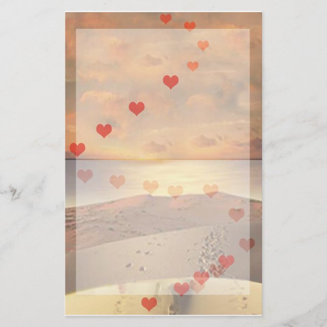 Lover's Beach  Walk writing paper (Front)