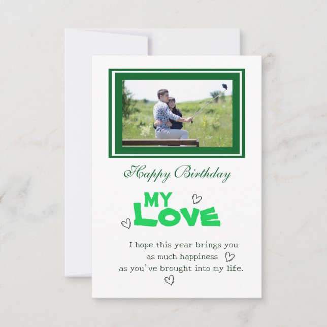 Lover's birthday  card (Front)