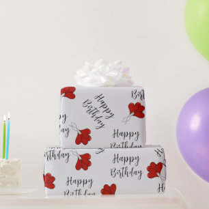 Lover's birthday  wrapping paper