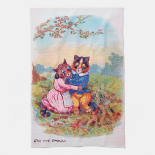 Lovers Cat (Strong Emotion), Louis Wain Kitchen Towel