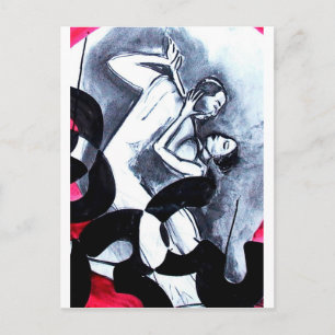 Lovers Dance In Time Postcard