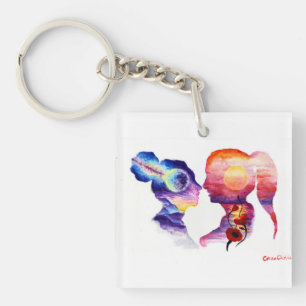 Lovers dreaming keychain