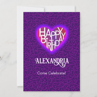 Lover's Heart® Customize Birthday Card/Invite Invitation