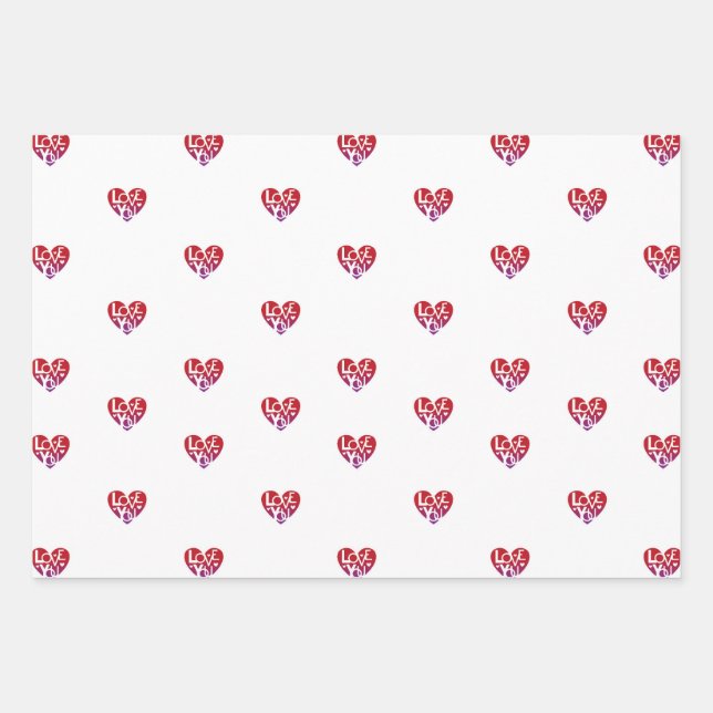 Lover's Heart® Love You Wrapping Paper (Front)