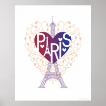 LOVER'S HEART® Paris Poster