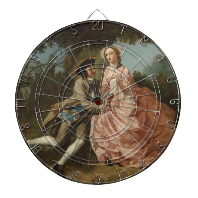 Lovers in a Landscape (Romantic Couple) Dartboard (Front)