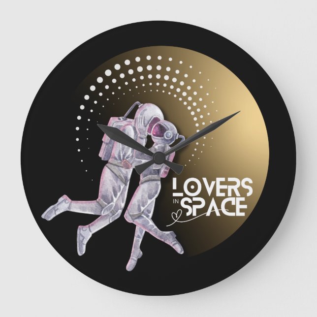 Lovers in Space Large Clock (Front)