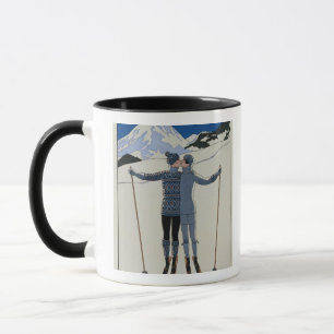 <Lovers in the Snow> by Georges Barbier Mug